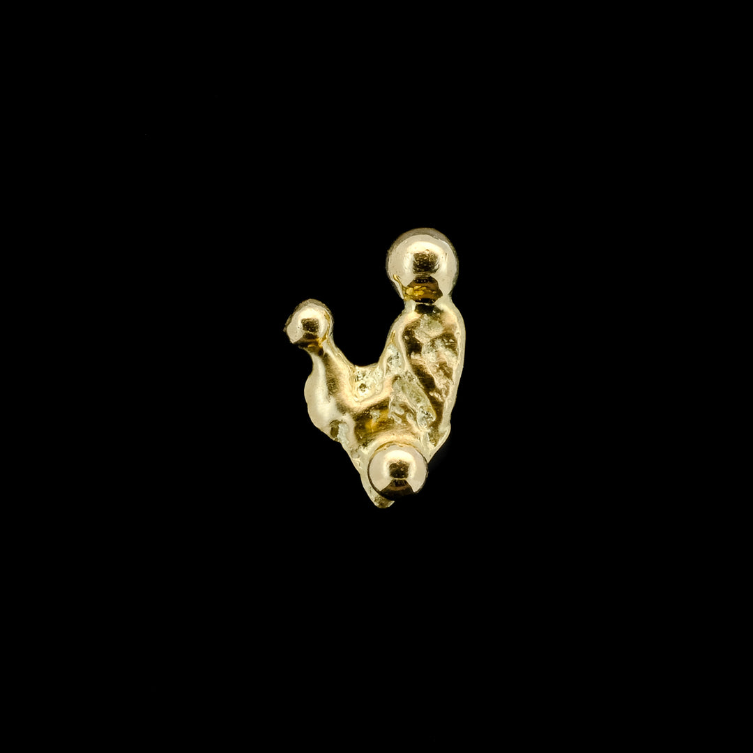 Molten 18kt Yellow Gold with dots - Threadless end