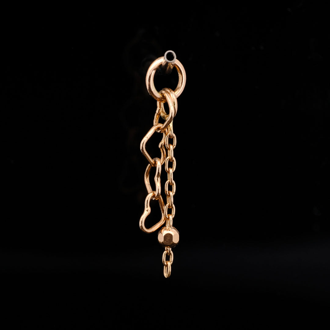 Heart Chain Assemblage Charm - Rose Gold