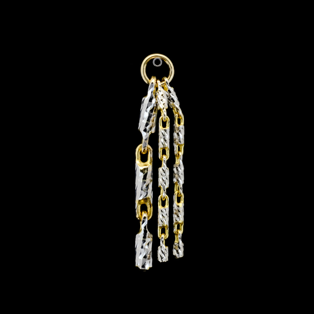 14kt White and Yellow Gold Tassel Charm