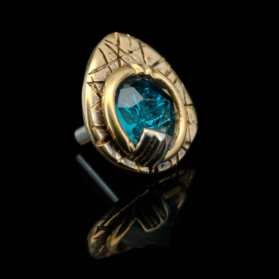 Multipass - Topaz in 14kt Yellow Gold - 14ga Threaded End