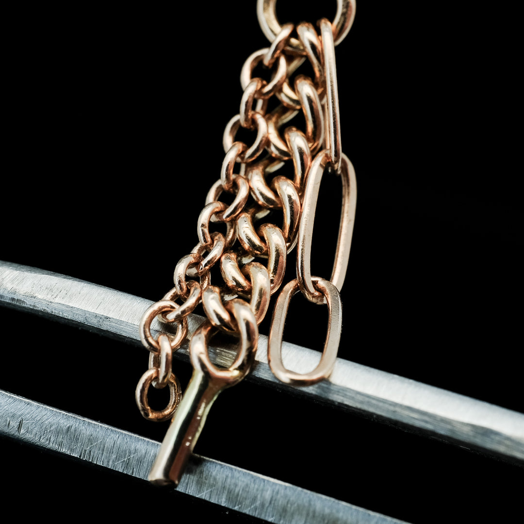 Rose Gold Chain Assemblage - Charm