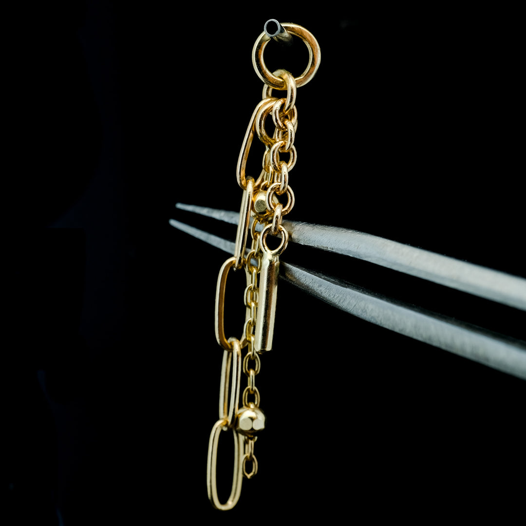 Yellow Gold Chain Assemblage - Charm