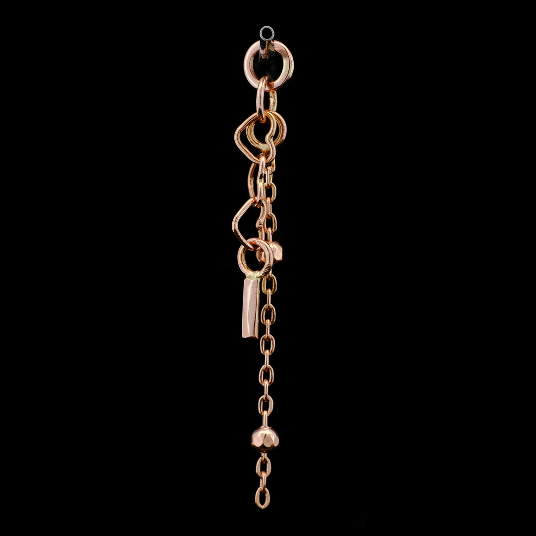 Rose Gold Chain Assemblage Charm