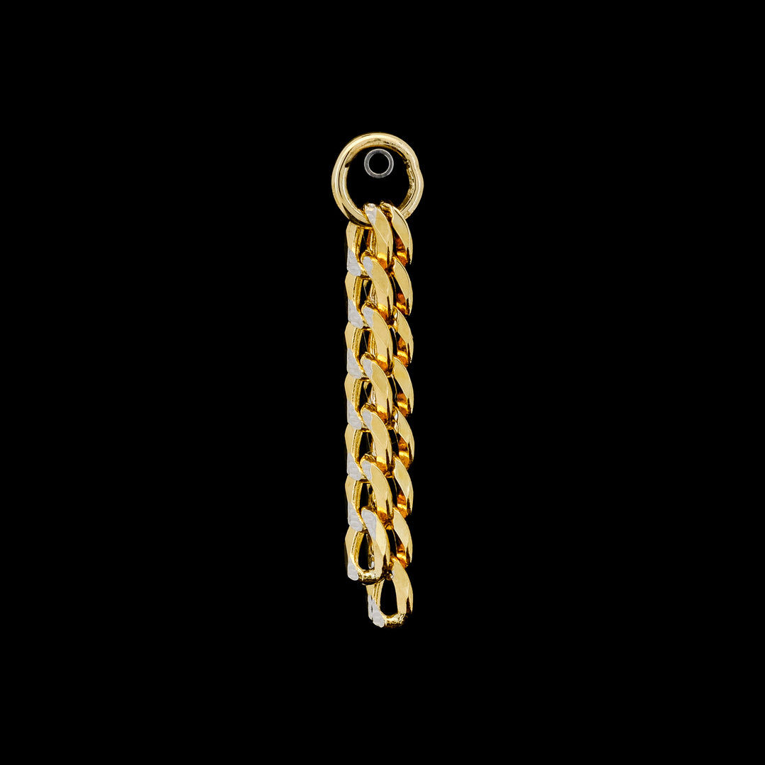 14kt Yellow Gold "Pavé" Chain Tassel Charm