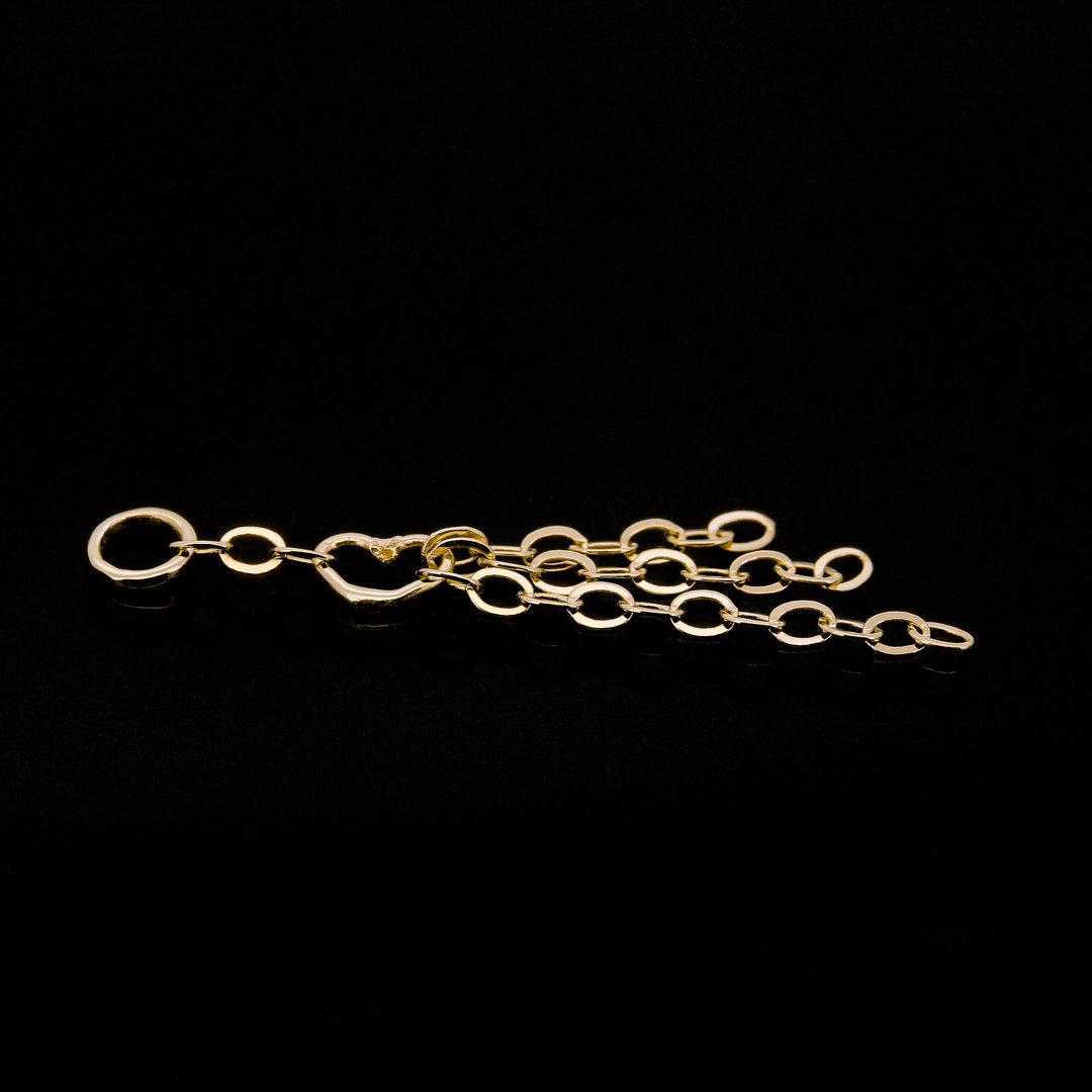 Shooting Heart Chain Charm - 14kt Yellow Gold