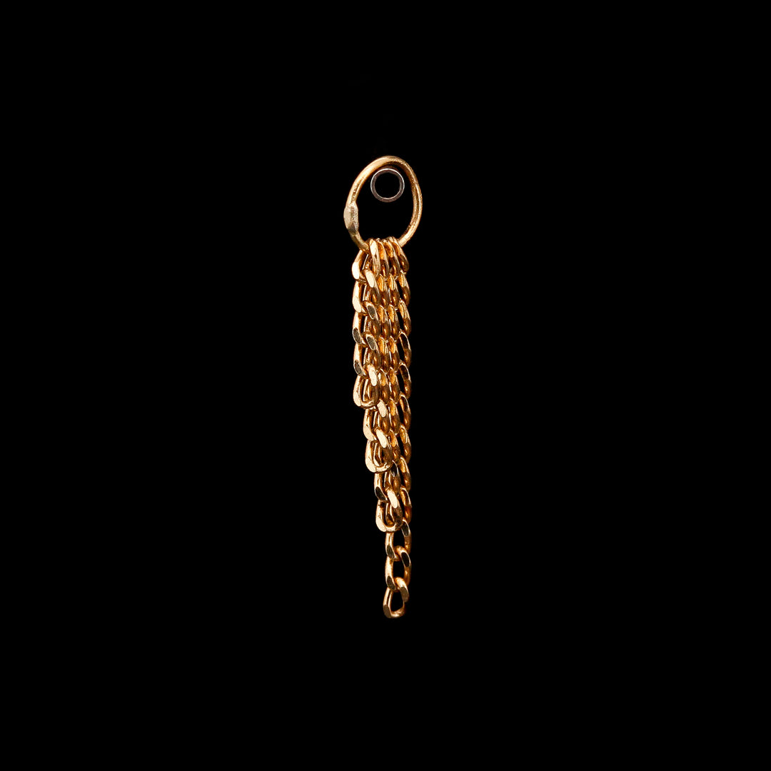 14kt Yellow Gold Quad Chain Charm