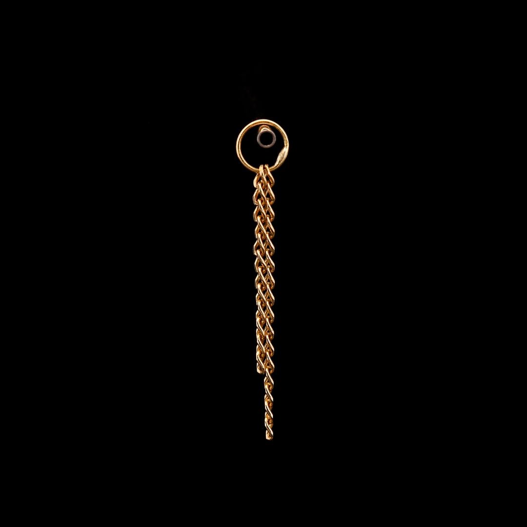 14kt Yellow Gold Double Chain Charm