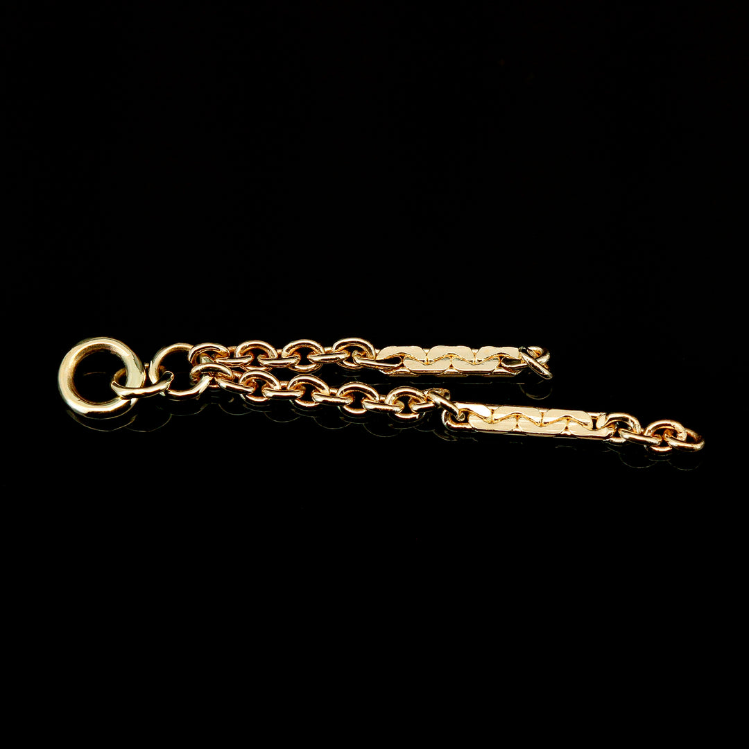 Yellow Gold Dapped Chain Charm