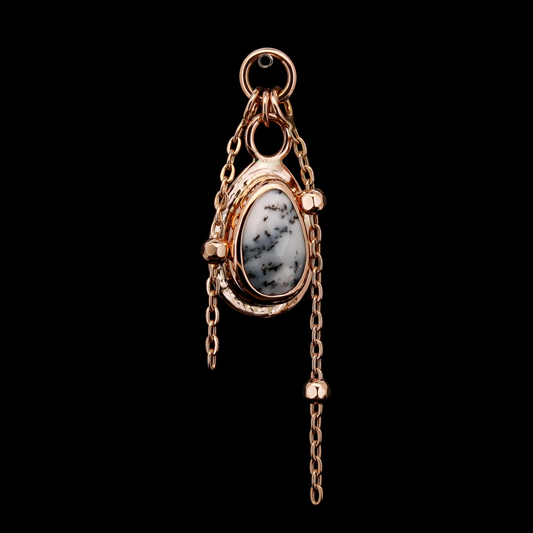 Dendritic Opal in Rose Gold Sandman Charm