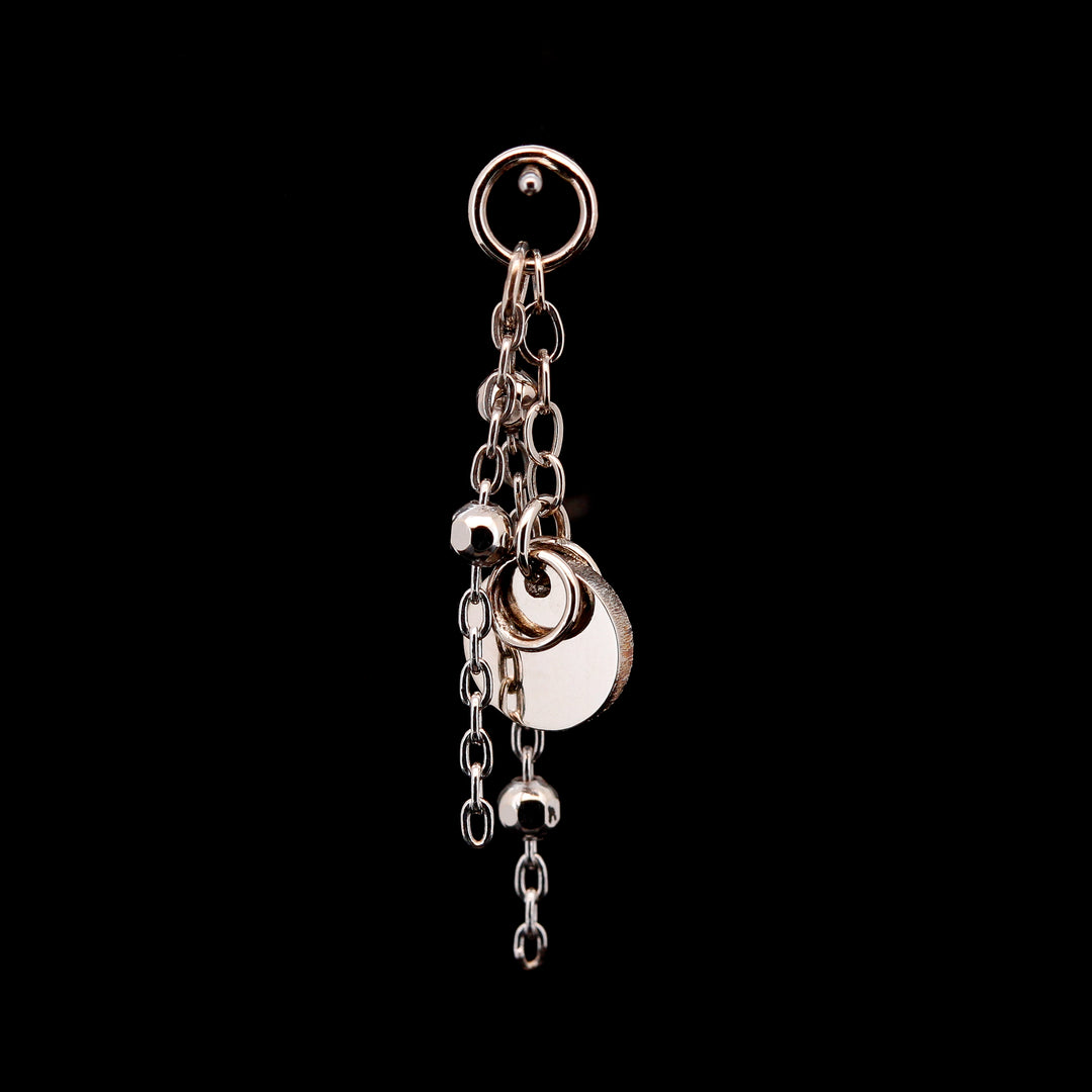 White Gold Circle Charm