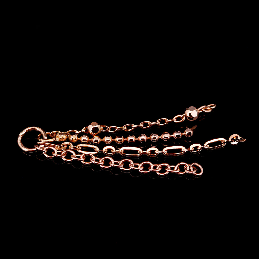 Rose Gold Quad Chain Charm