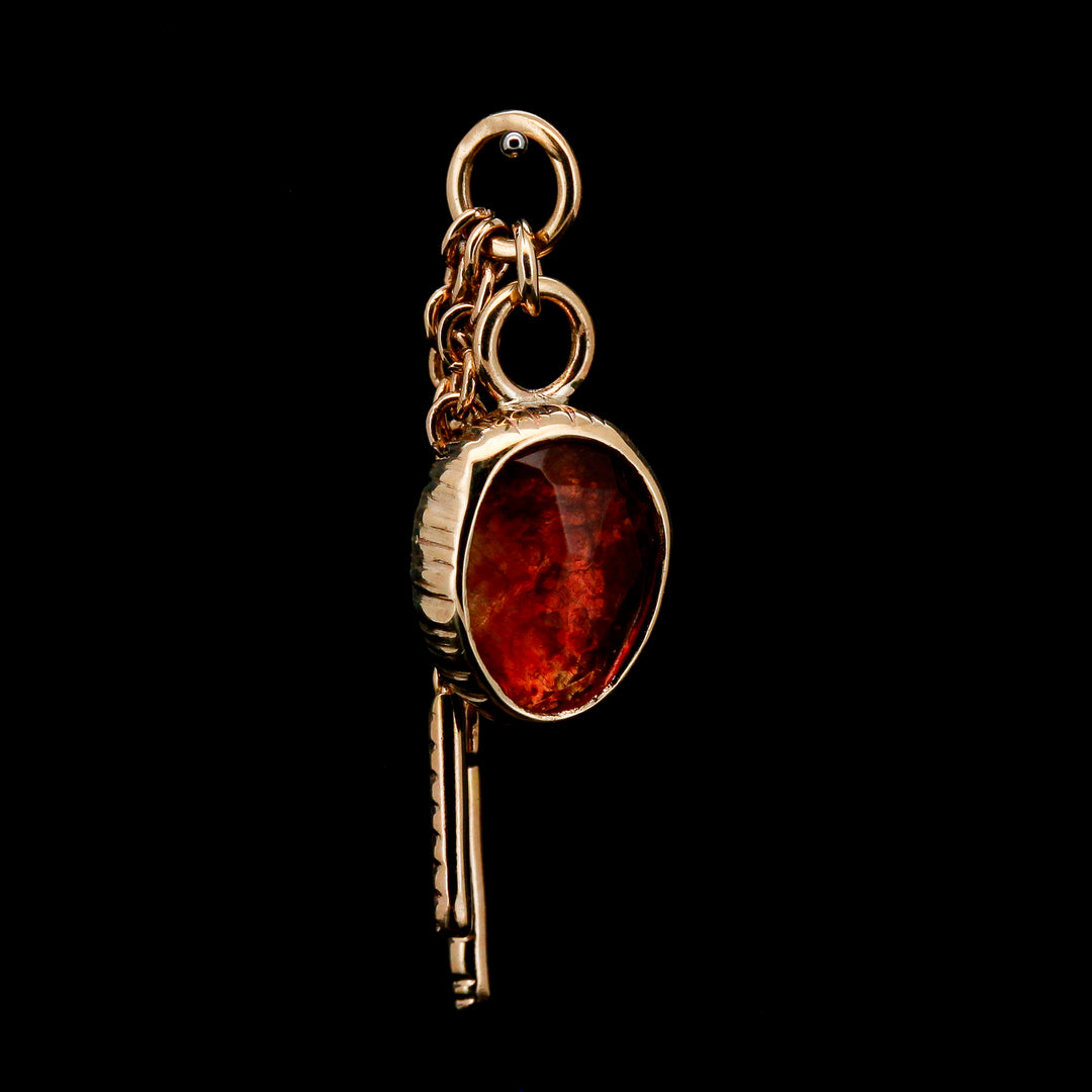 Andesine in Yellow Gold "Josey" Charm