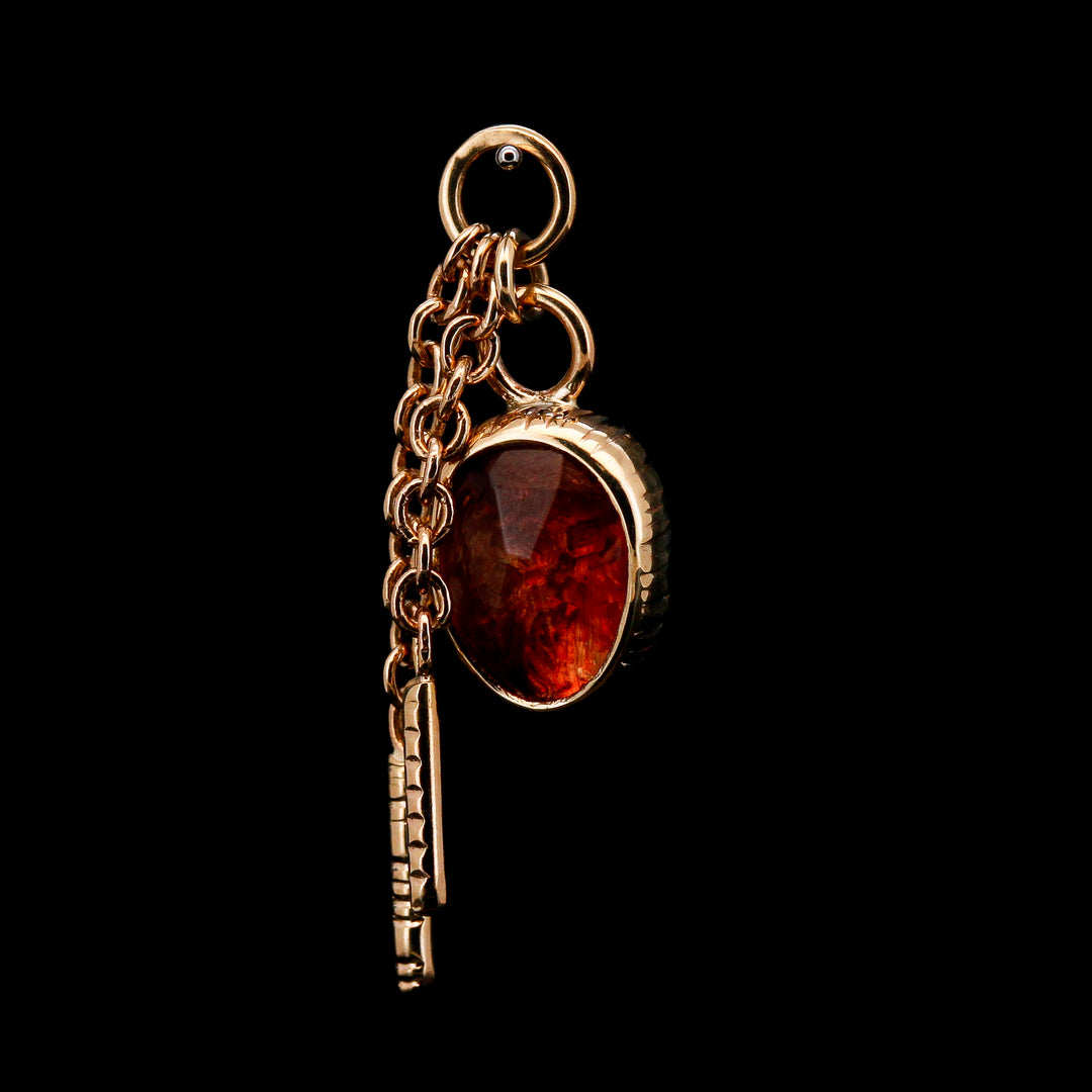 Andesine in Yellow Gold "Josey" Charm