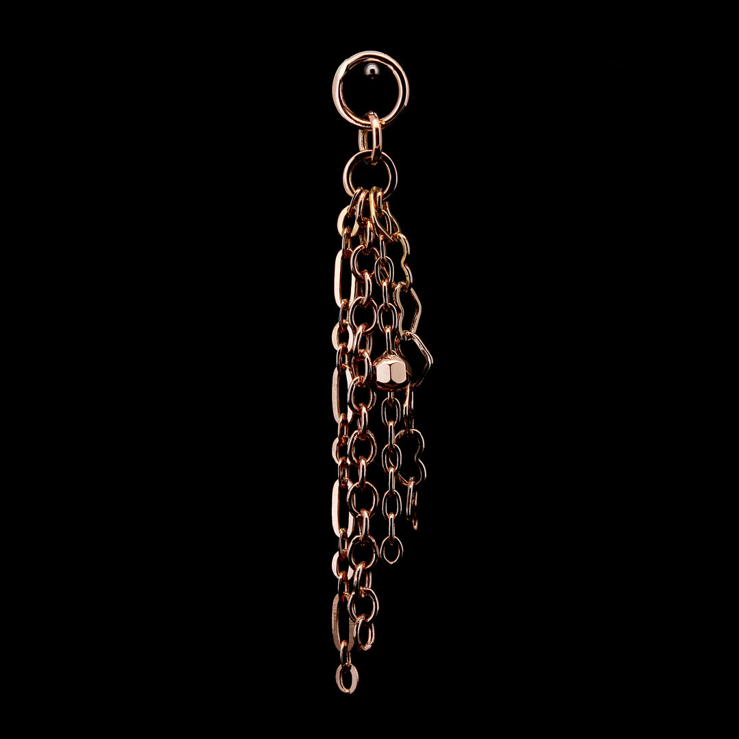 Rose Gold Quad Chain Charm