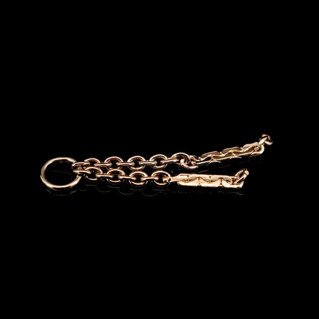 Yellow Gold Double Dapped Chain Charm
