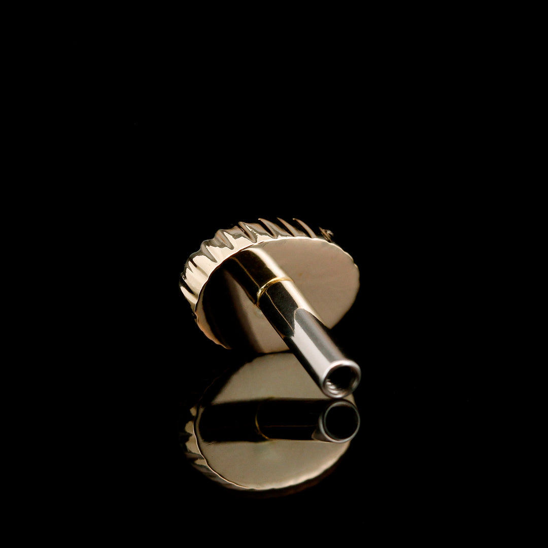 Oregon Sunstone "Lista" Yellow Gold - 14ga threaded end