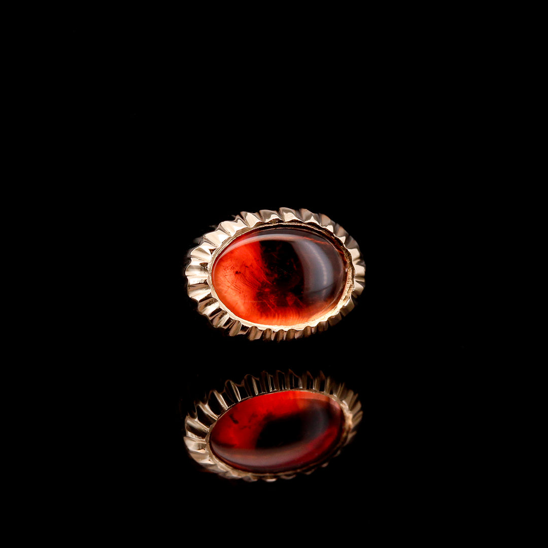 Oregon Sunstone "Lista" Yellow Gold - 14ga threaded end