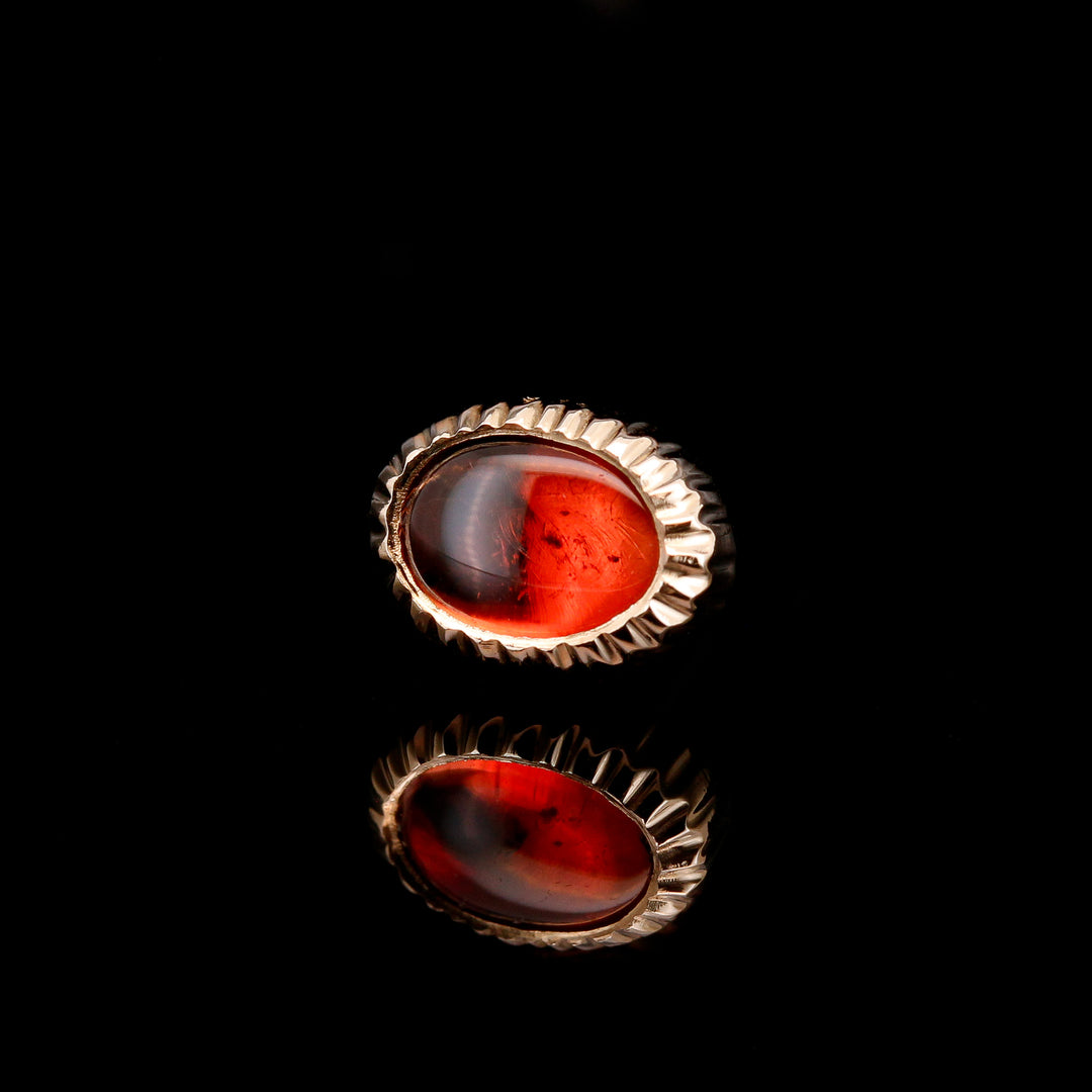 Oregon Sunstone "Lista" Yellow Gold - 14ga threaded end