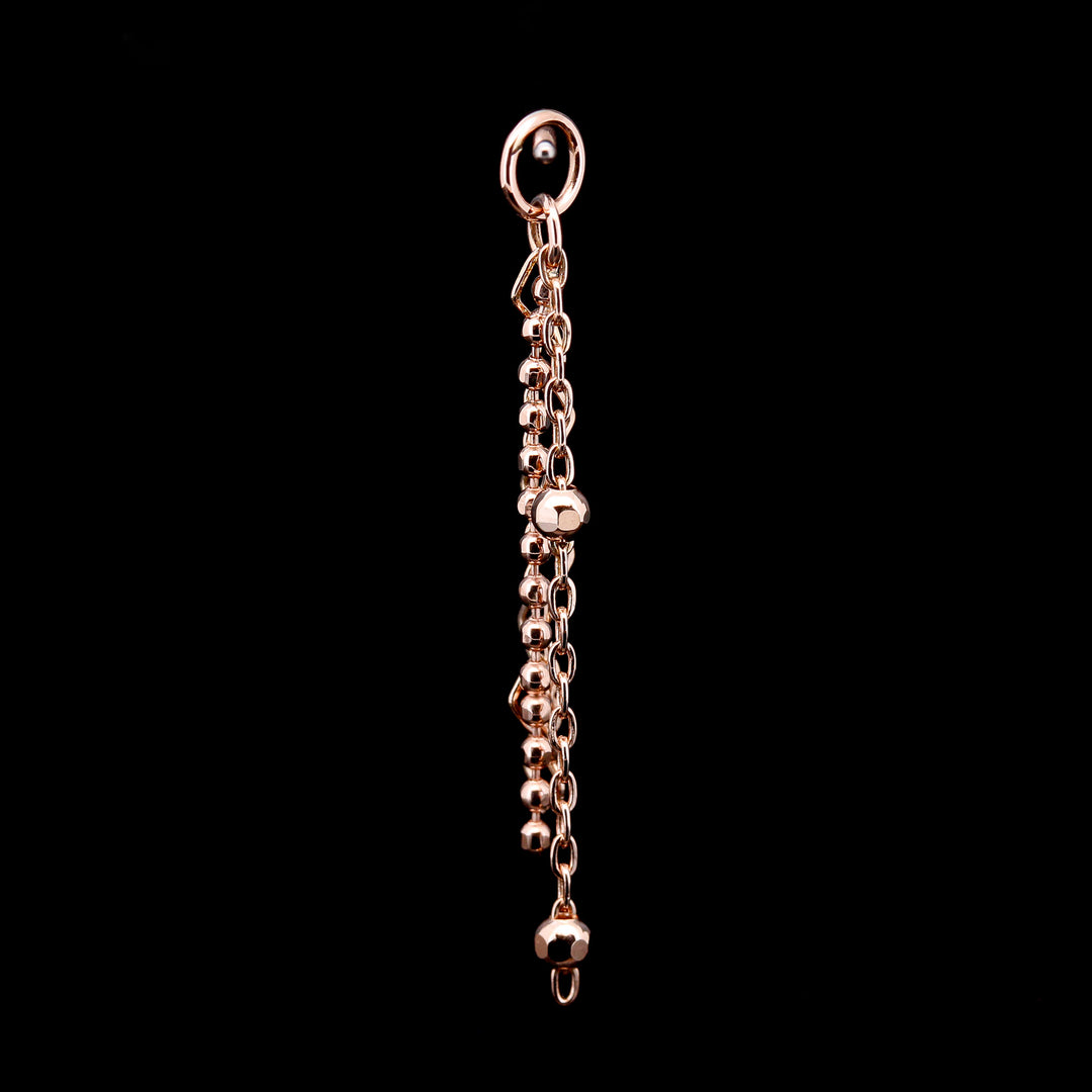 Rose Gold Triple Chain Charm
