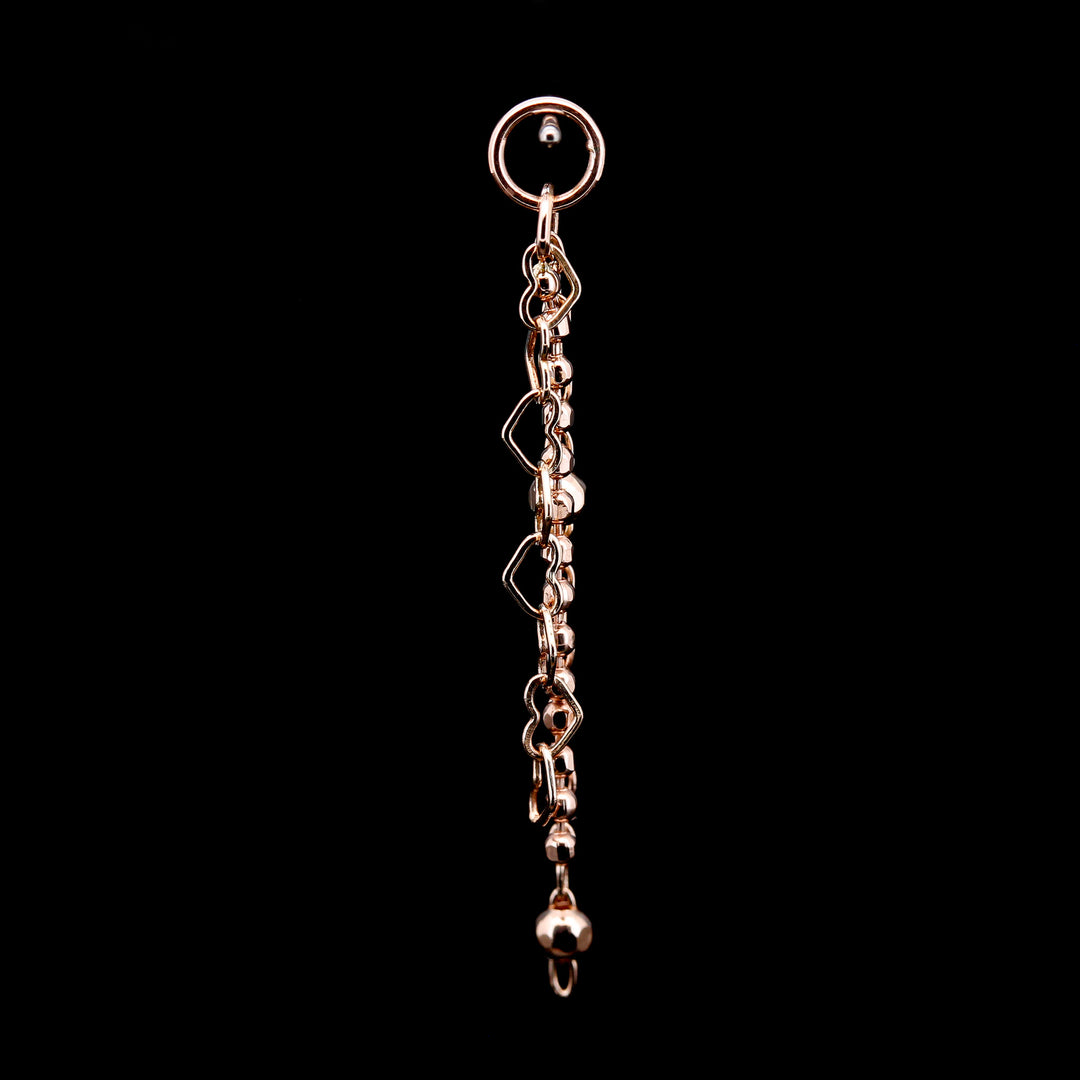 Rose Gold Triple Chain Charm