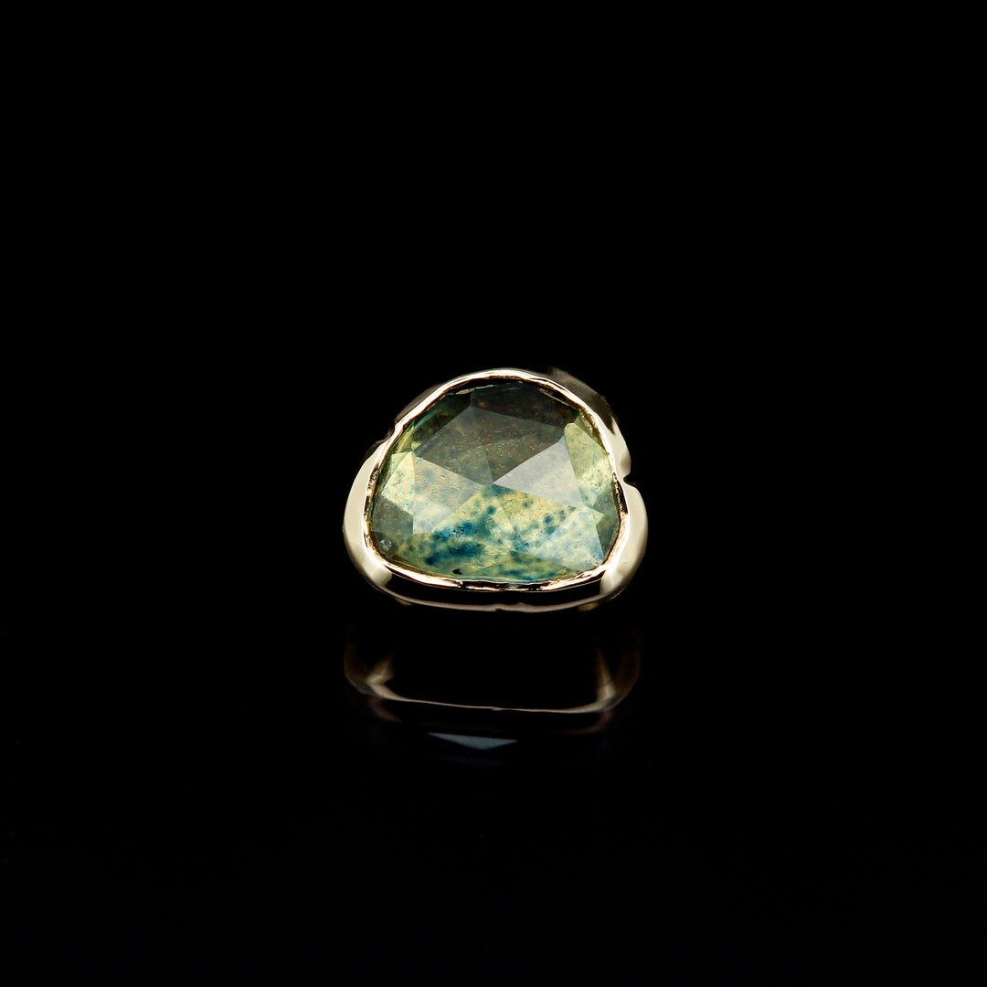 Madagascar Sapphire in 14kt Yellow Gold - 14ga threaded end