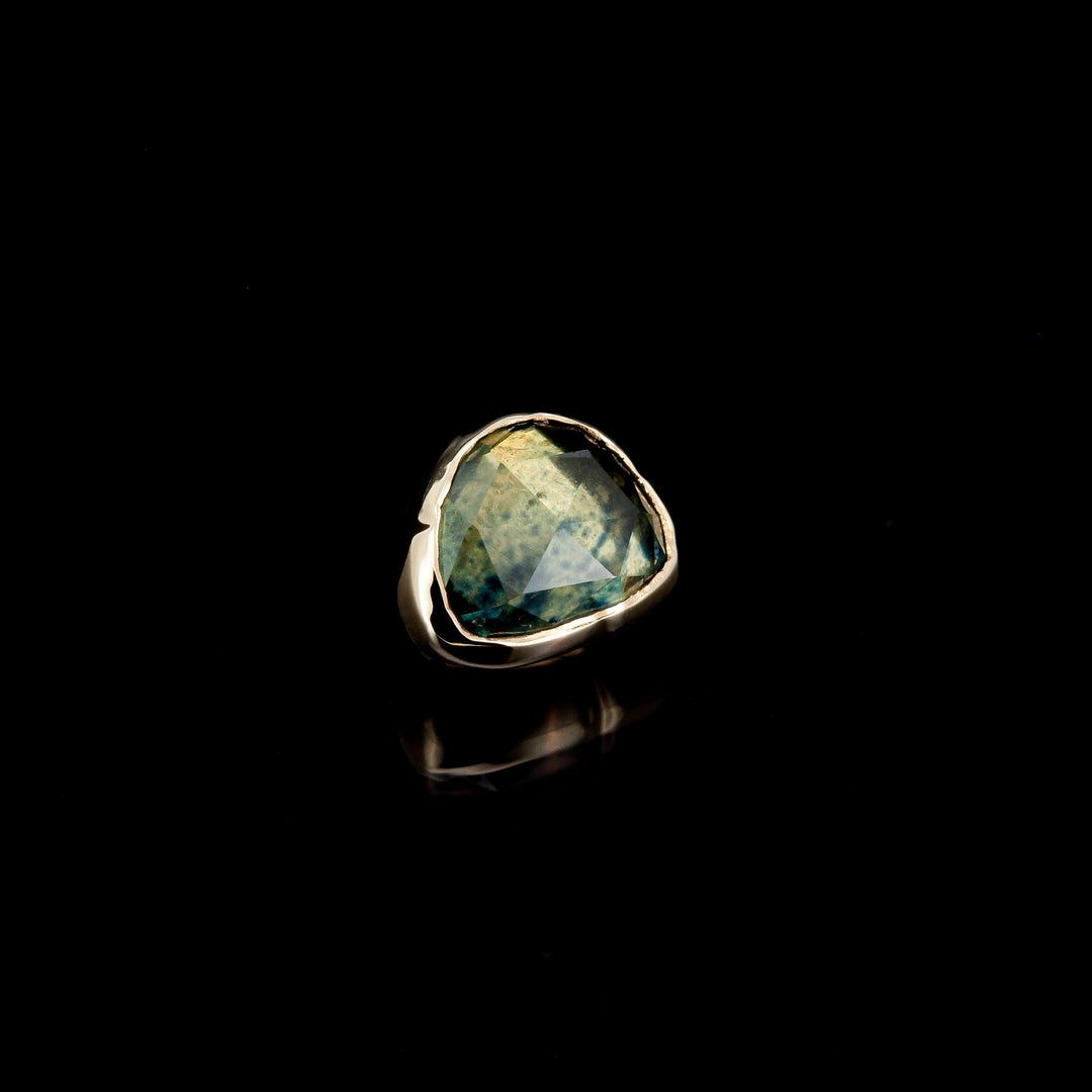 Madagascar Sapphire in 14kt Yellow Gold - 14ga threaded end