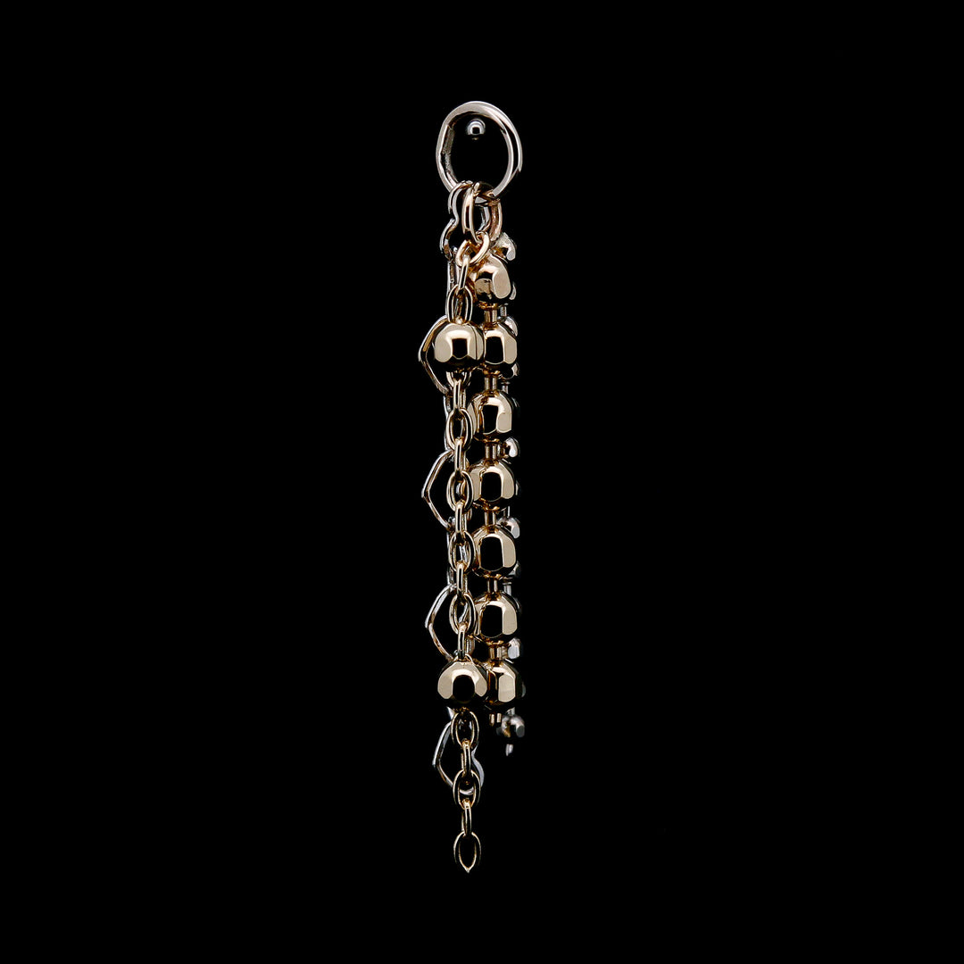 Yellow & White Gold Quad Chain Charm
