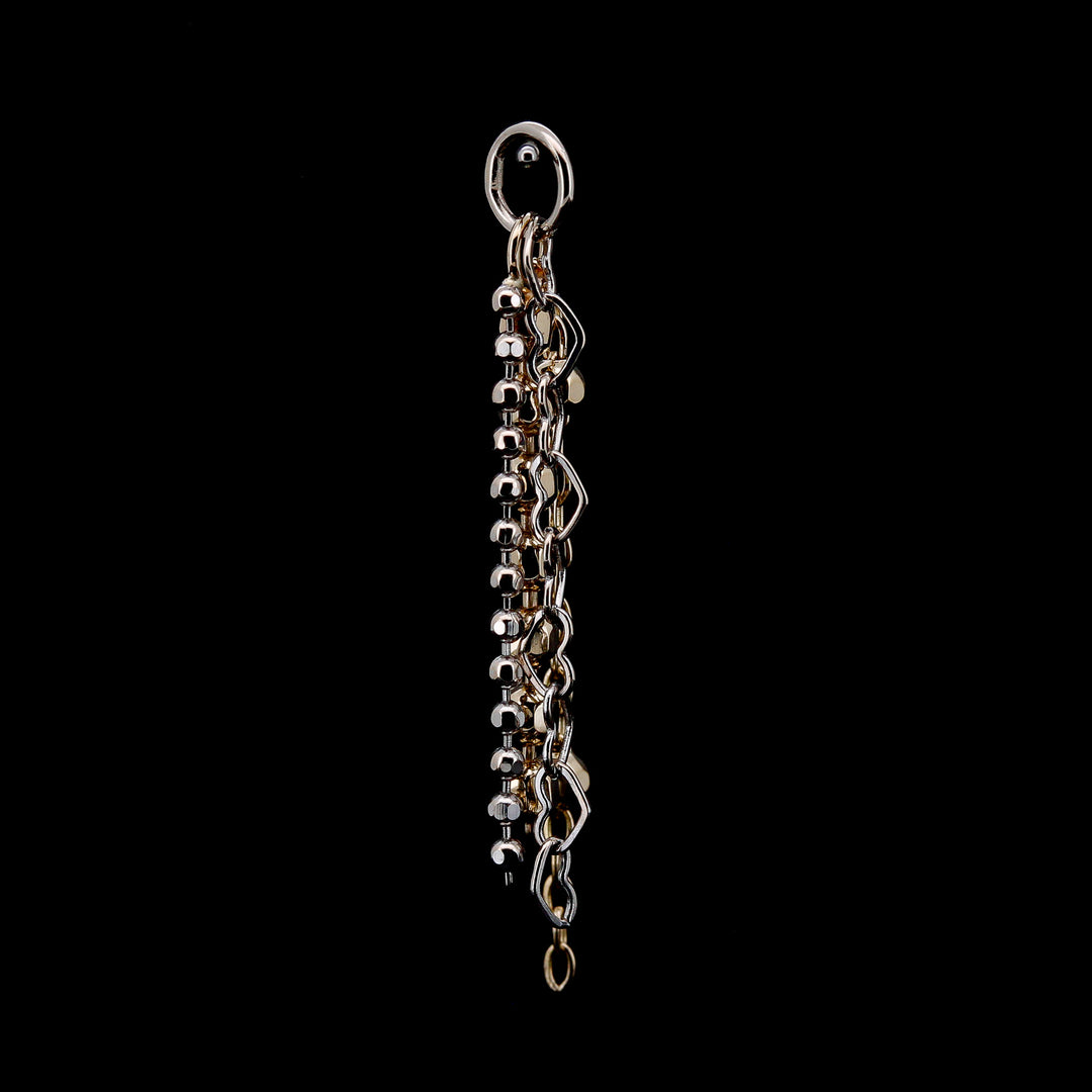 Yellow & White Gold Quad Chain Charm