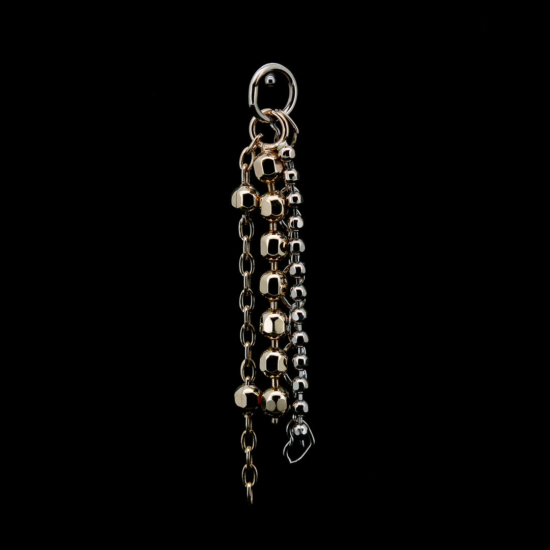 Yellow & White Gold Quad Chain Charm