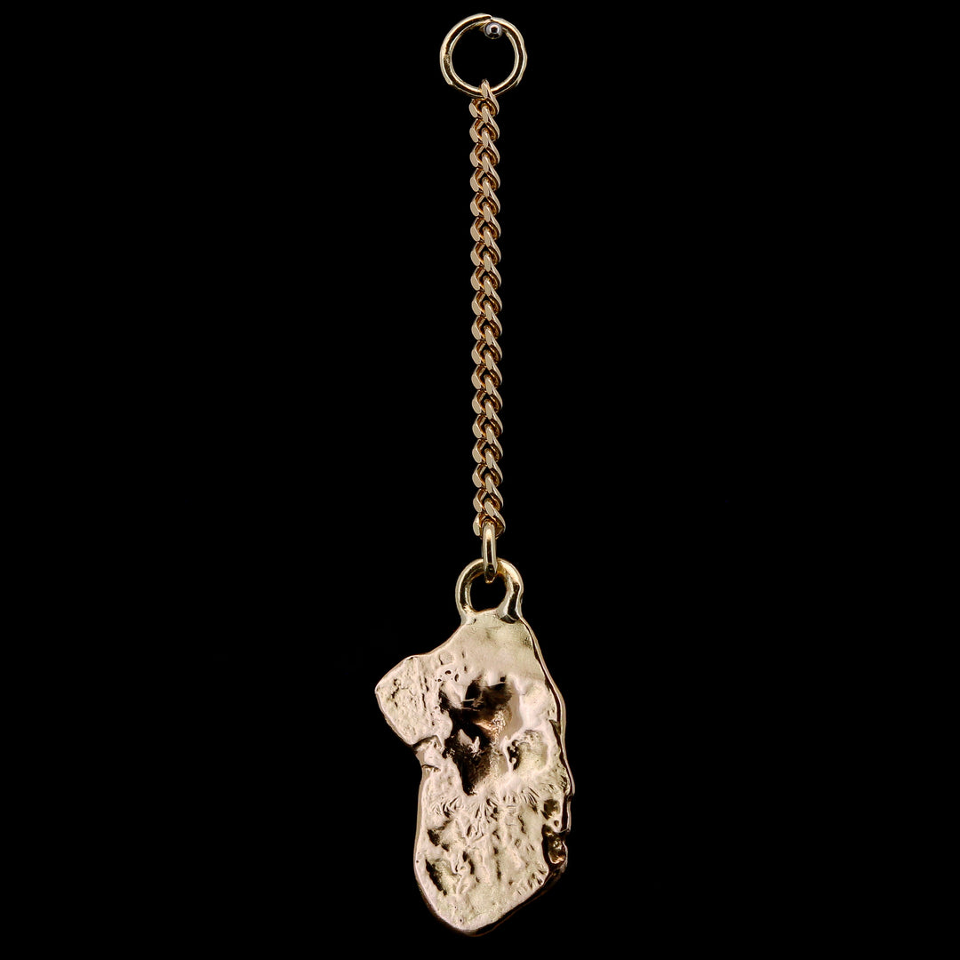 Orange Garnet in Yellow Gold Charm