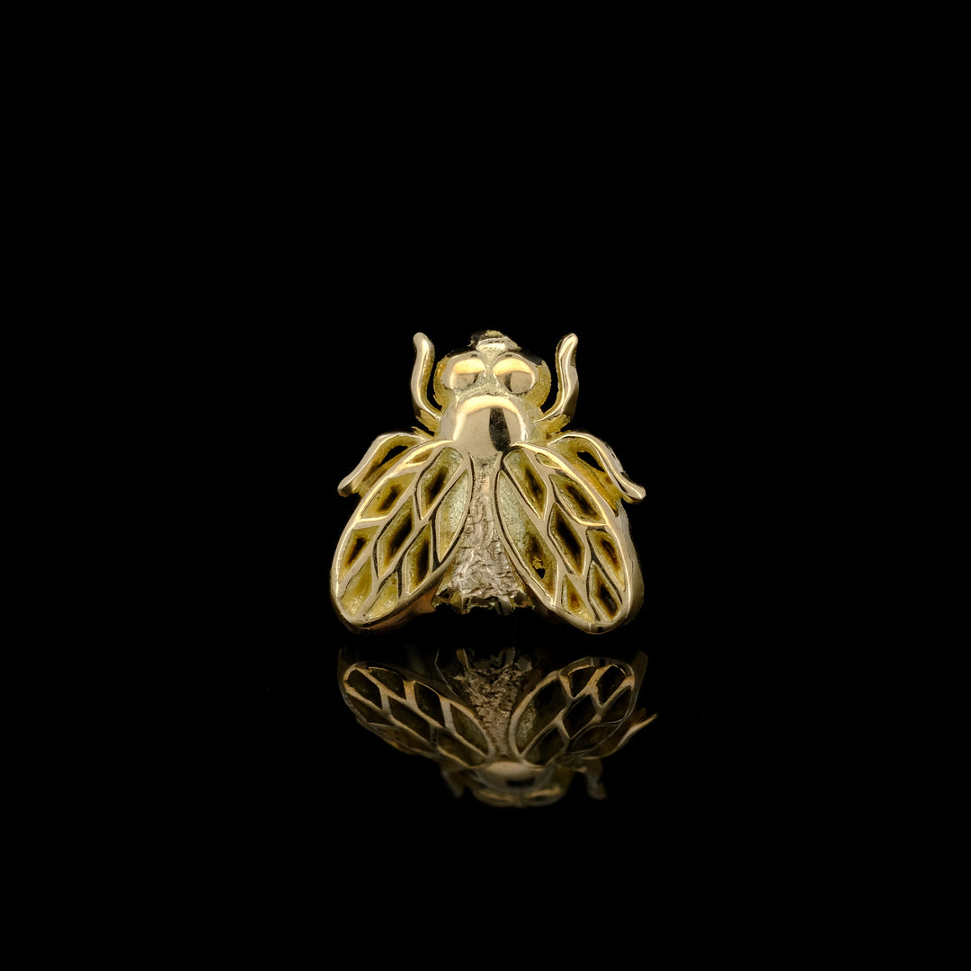 Yellow Gold Bee Threadless end