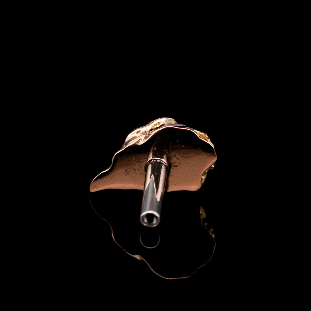 Charoite in 14kt Rose Gold - 14ga threaded end