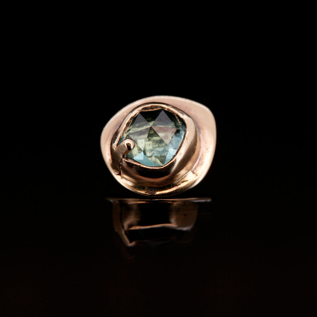 Tourmaline in 14kt Yellow Gold - 14ga Threaded end