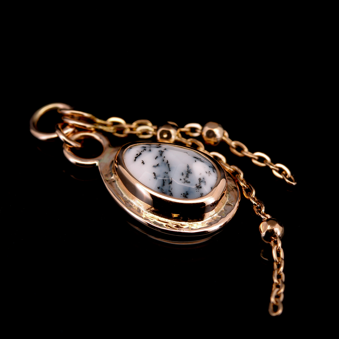 Dendritic Opal in Rose Gold Sandman Charm