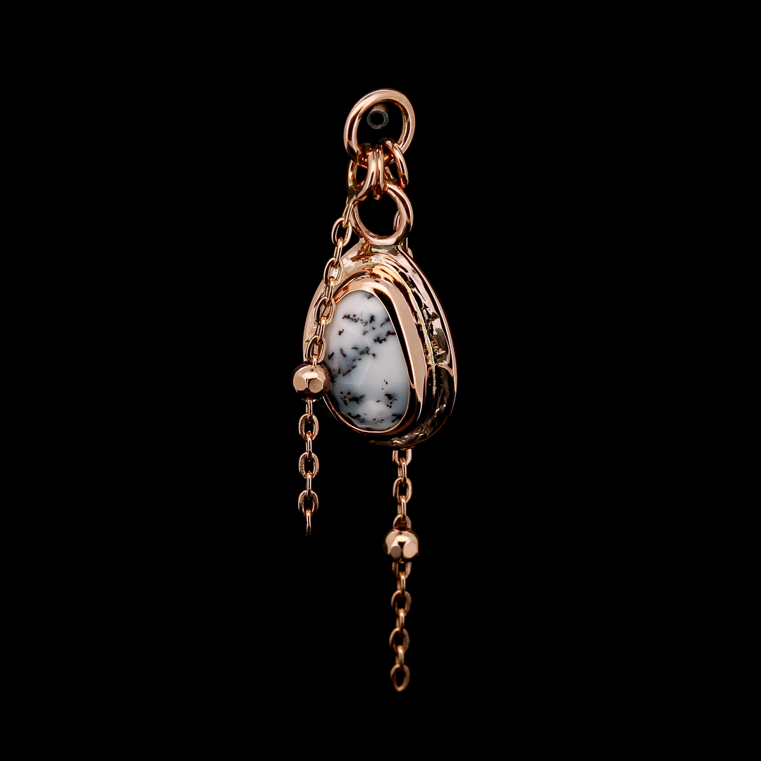 Dendritic Opal in Rose Gold Sandman Charm