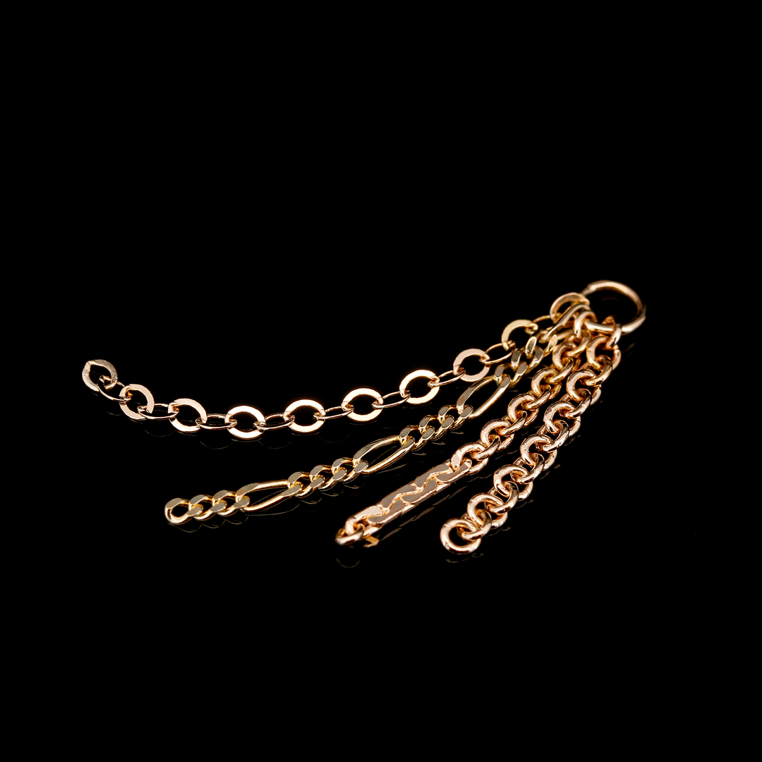 Yellow Gold Quad Chain Charm
