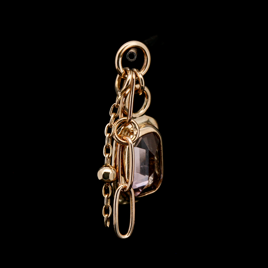 Lavender Spinel in Yellow Gold Comet Charm