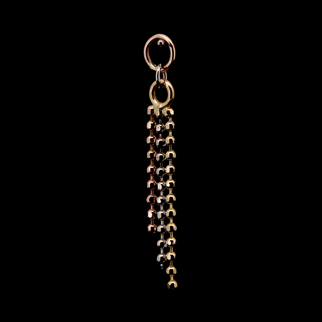 Mixed Metal Tiny Bead Chain Charm