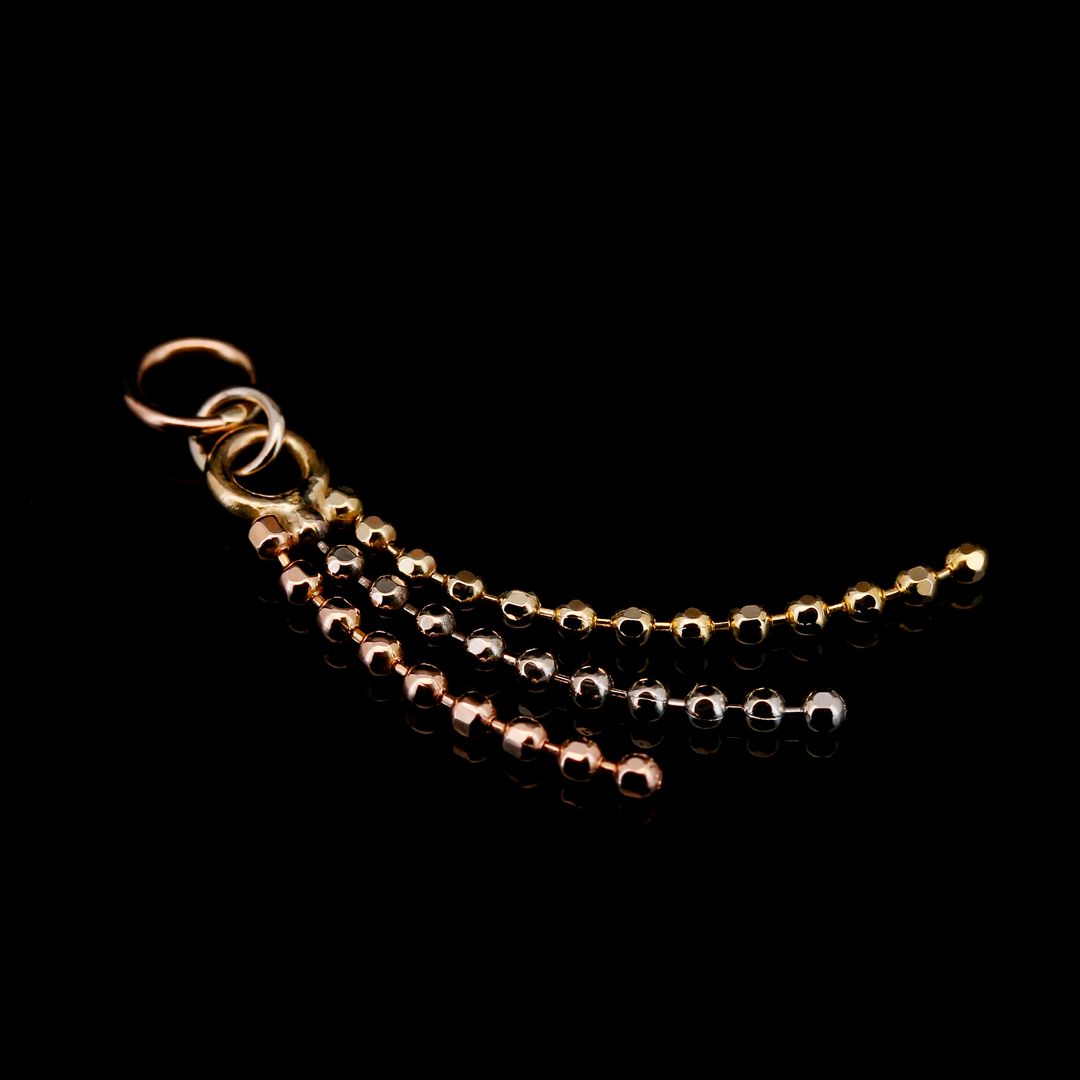 Mixed Metal Tiny Bead Chain Charm