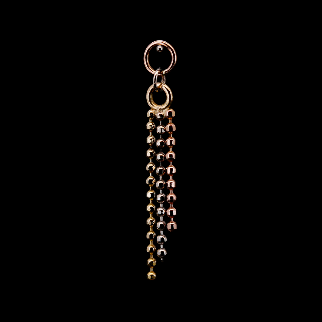 Mixed Metal Tiny Bead Chain Charm