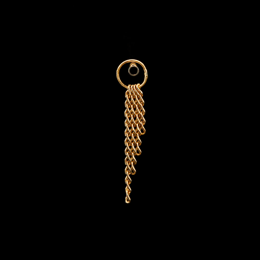 14kt Yellow Gold Quad Chain Charm