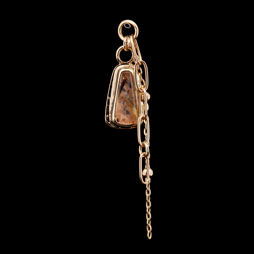 Rainbow Lattice Sunstone in Yellow Gold Sandman Charm