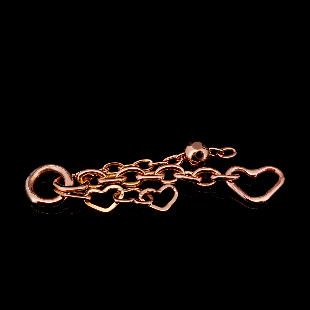 Rose Gold Heart Chain Charm