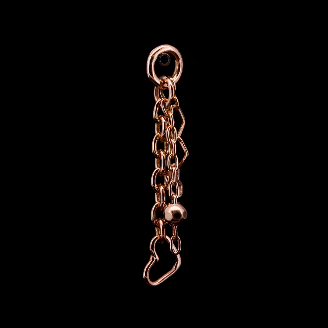 Rose Gold Heart Chain Charm