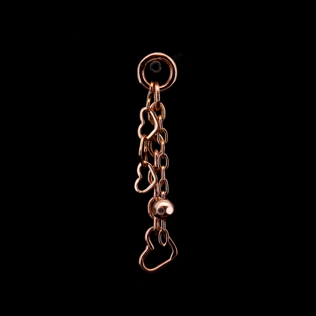 Rose Gold Heart Chain Charm