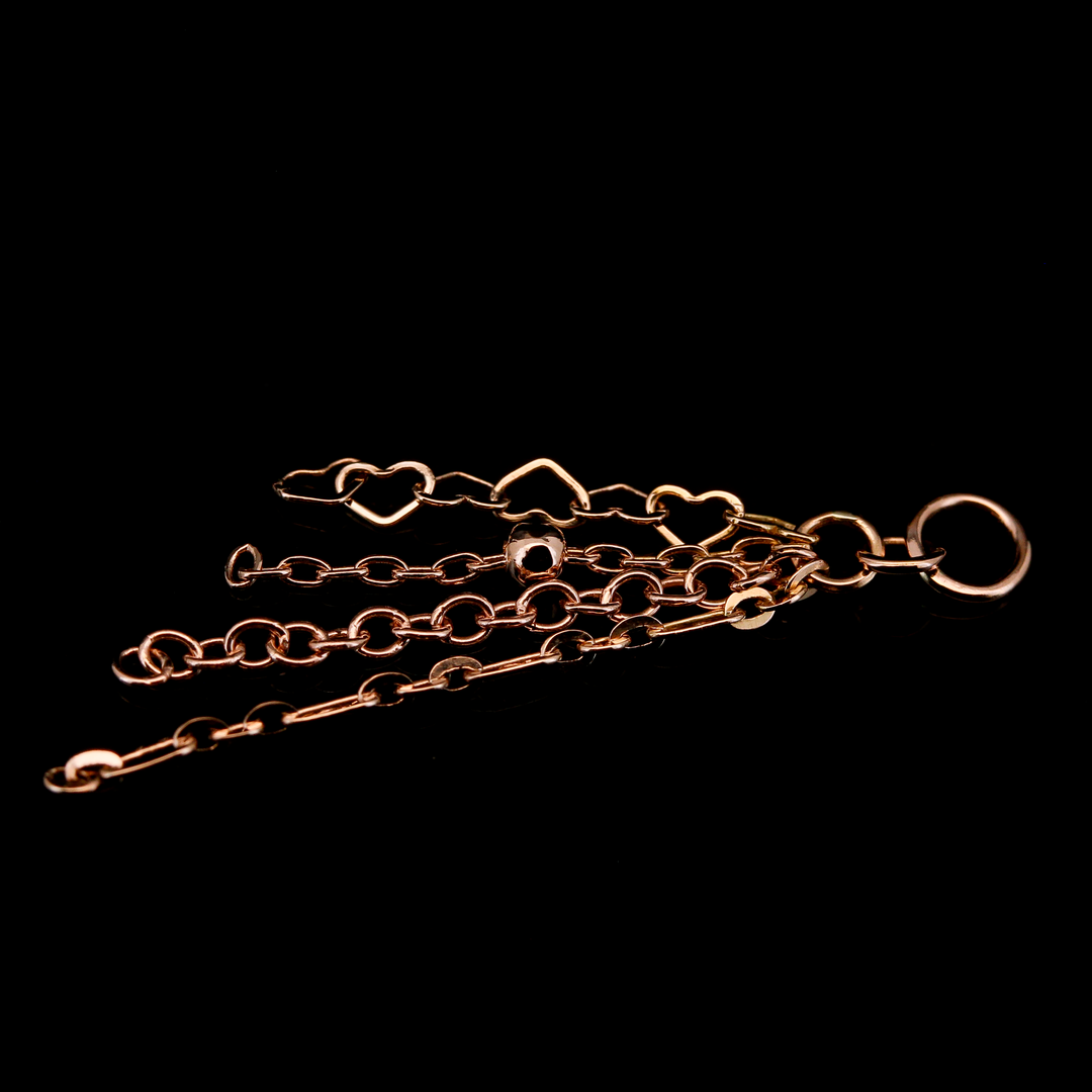 Rose Gold Quad Chain Charm