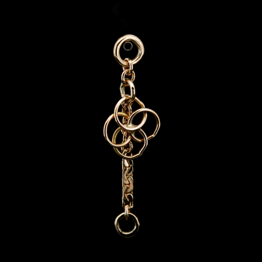 14kt Yellow Gold Interlocking Rings Charm