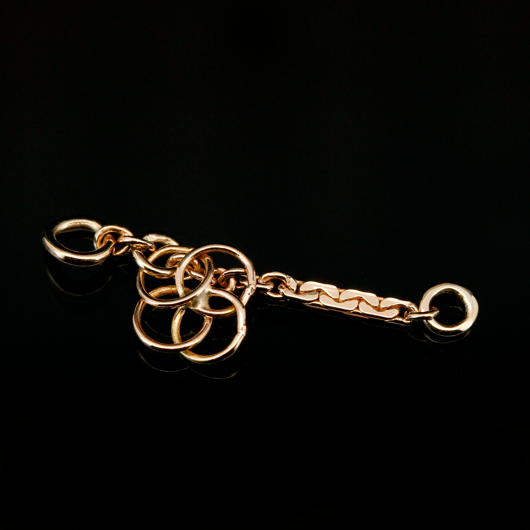 14kt Yellow Gold Interlocking Rings Charm