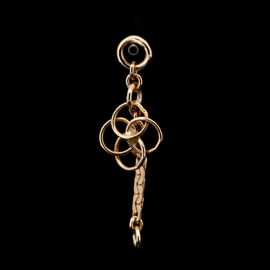 14kt Yellow Gold Interlocking Rings Charm