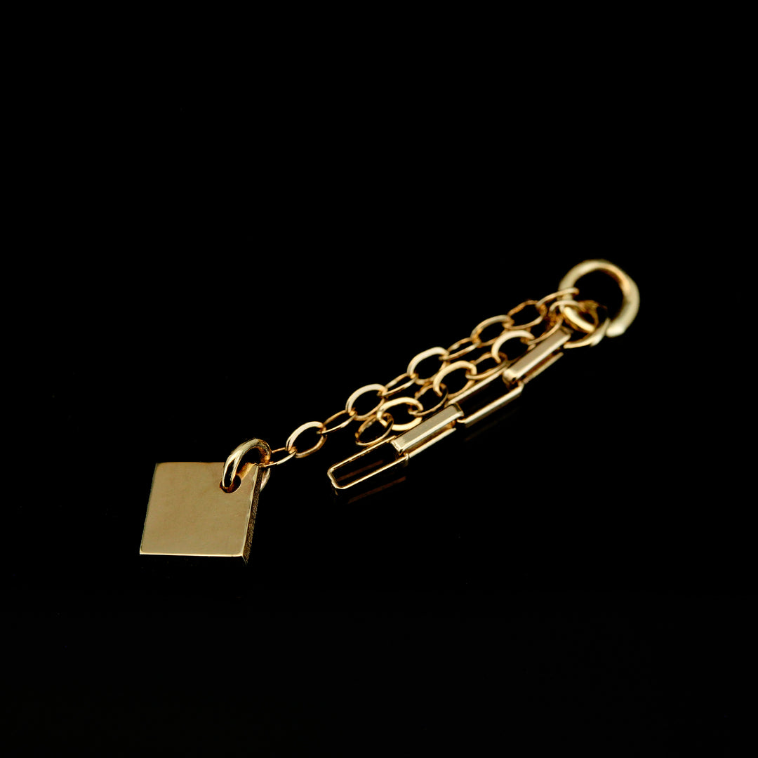 Square Charm - 14kt Yellow Gold